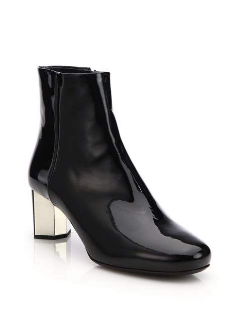 prada moonlight patent leather booties|Women's Ankle Boots And Boots .